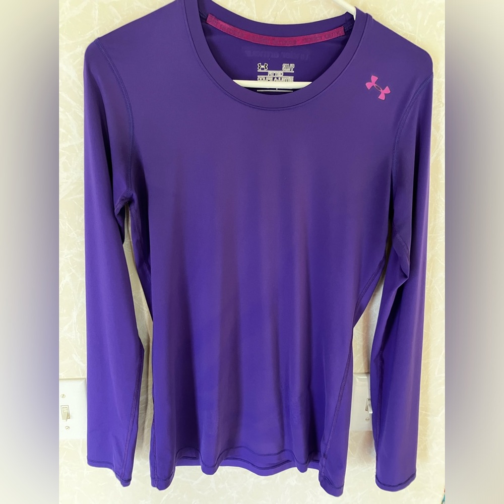 Under Armor Purple HeatGear fitted long sleeve t-shirt,  - EXCELLENT condition!